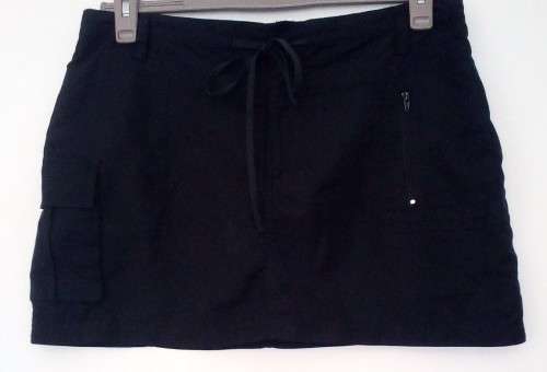 Black Mini Skirt Cargo Style Size 12