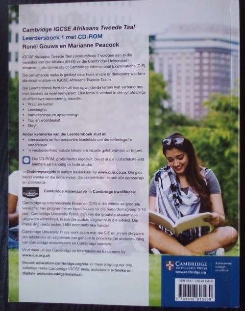Cambridge IGCSE Africaans Tweede Taal Leerdersboek 1 Includes CD ISBN  978-1-316-61358-0
