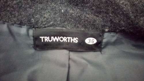 Awesome Grey Warm Wool Mix Winter Coat by Truworths Size 36