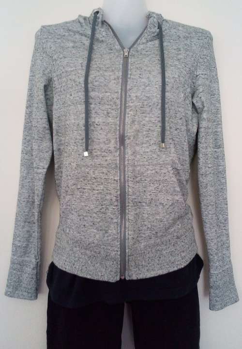 Grey Hooded Jacke with Zip by Woolworths
