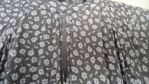 Super Cute Grey Flowered Dress by Fashion Express