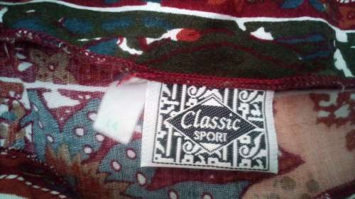 Patterned Wrap around Long Skirt Size 12
