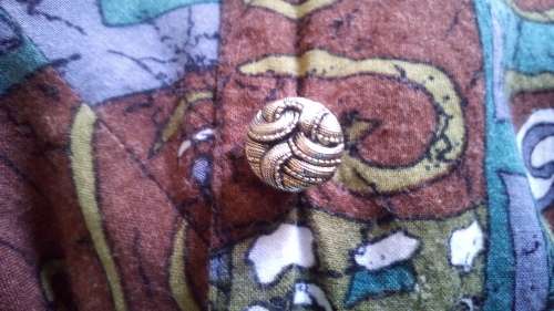 Blue and Brown Patterned Cropped Jacket size 38