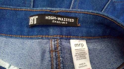 High Waisted Stretch Jeans by RT Size 8