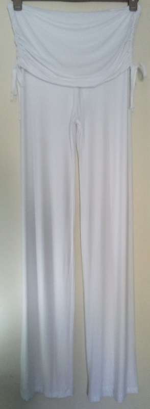 White Soft Stretch Pants Size Medium