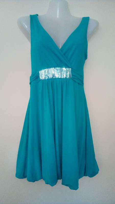 Cute Turquoise Mini Dress Size 32 Small