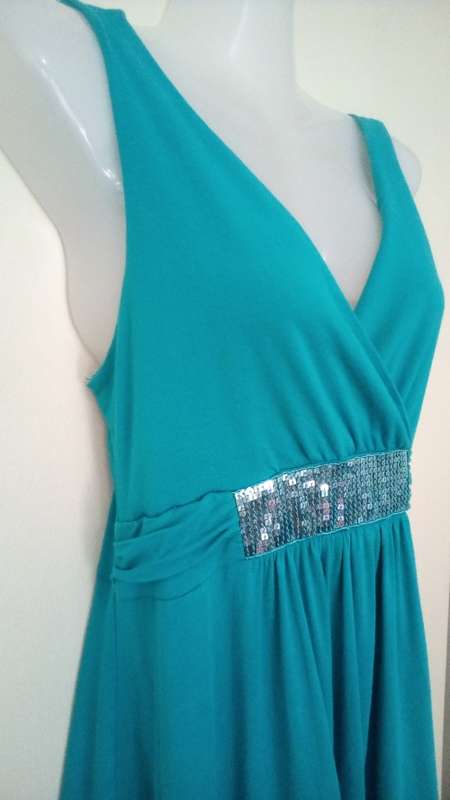 Cute Turquoise Mini Dress Size 32 Small