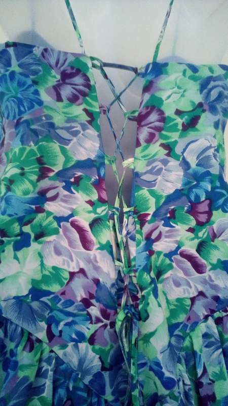 Blue, Green and Purple Party Dress by Truworths size 36