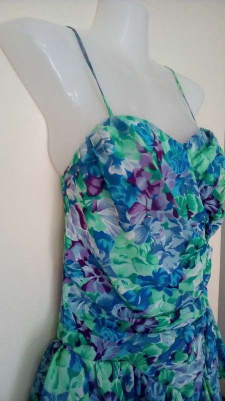 Blue, Green and Purple Party Dress by Truworths size 36