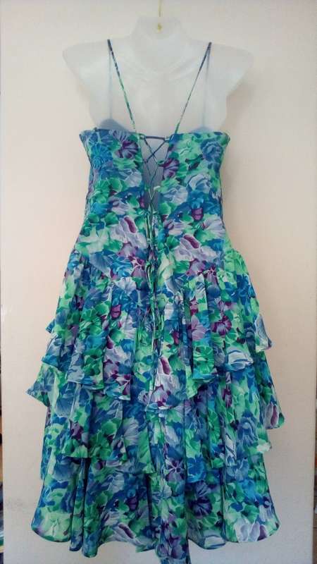 Blue, Green and Purple Party Dress by Truworths size 36
