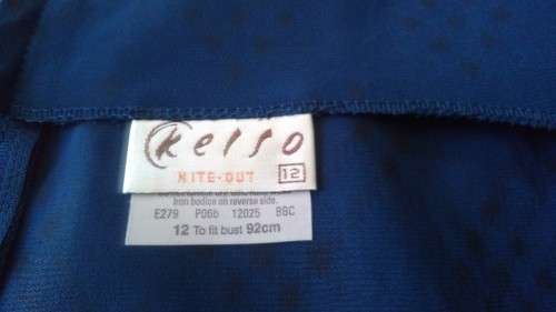 Kelso- Nite Out, Evening Dress with matching Scarf, Blue and Silver   Size 12