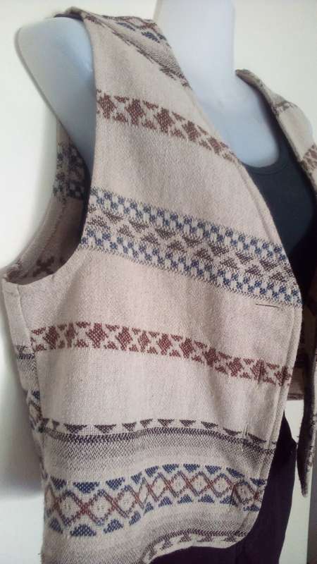 Brown Rustic Wool Mix  Waistcoat  by Kazak Size 12 Boho, Hippy