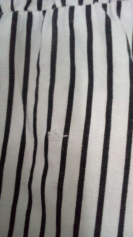 Bargain Classic Black and White Striped Dress with Black Jacket Size 12