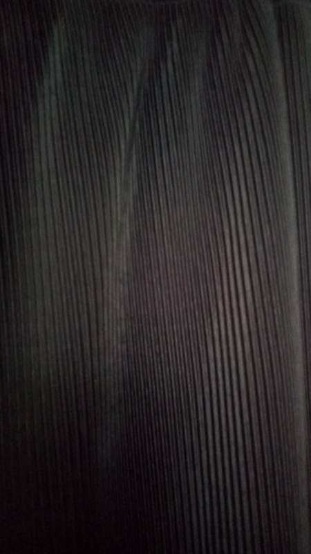 Long Black Ribbed Stretch Skirt