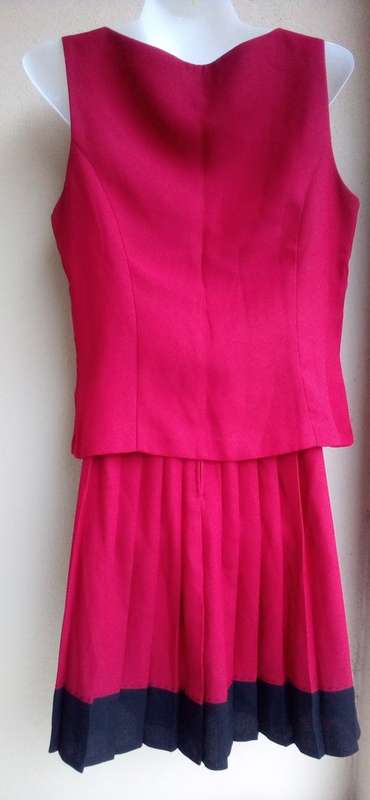 Burgundy / Red Skirt and Top Set by Essence (Top size 36, Skirt  sze 38)