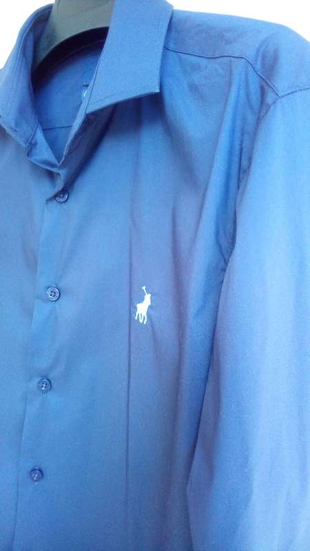 Mens Navy Blue Slim fit Shirt by Polo Size Medium