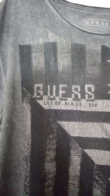 Grey T shirt by Guess Size Medium