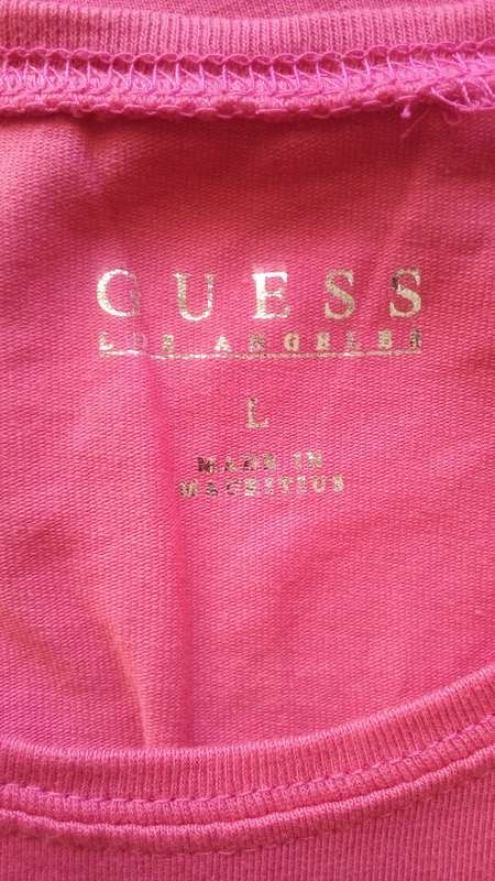 Fitted Pink T Shirt by Guess Size Small