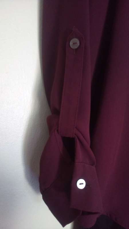 Womens Classy Smart Shirt in Burgundy by David Jones Size 12