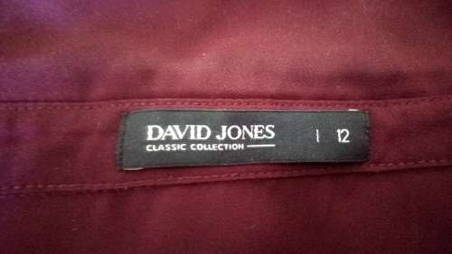 Womens Classy Smart Shirt in Burgundy by David Jones Size 12