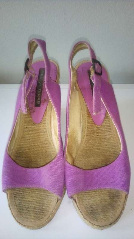 Lilac Canvas Wedges by Pied A Terre Size 4