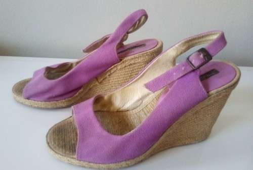Lilac Canvas Wedges by Pied A Terre Size 4