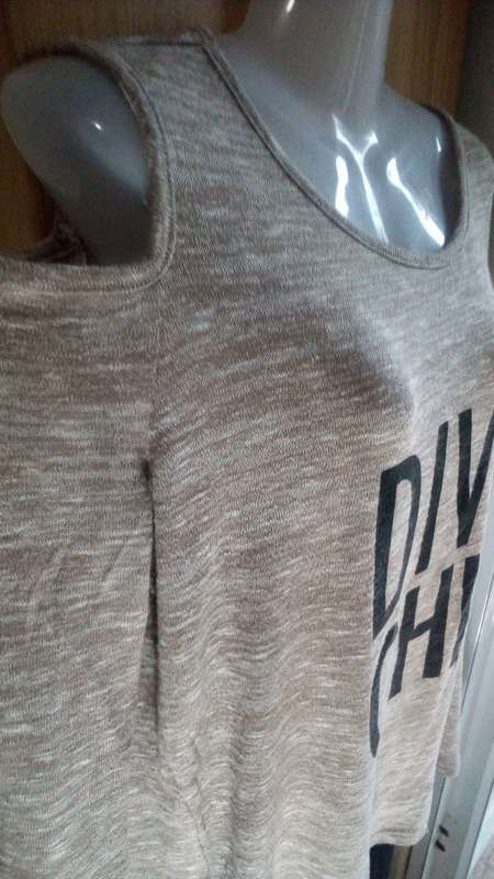 Brown Flecked Fine Knit Long Sleeve Shirt by Cruise Size XL