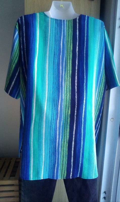 Lovely Turquoise  Shirt By Rene Taylor at Milady`s Plus Size XXL