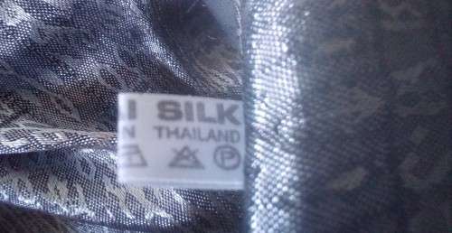 Silver Grey  Silk Top evening Out, Special Occasion,  Party,  Size Large