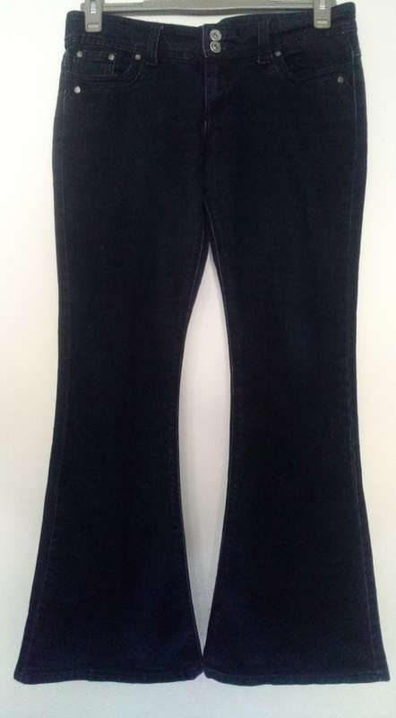 Black Jeans , Bootleg, Low Rise By Private Property Size Medium