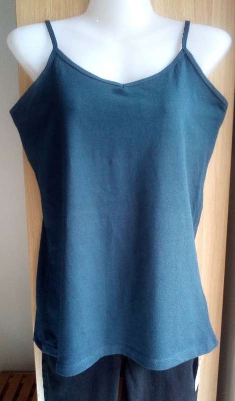 Navy Blue Camisole Top by Real Clothing New with Tags Size Large