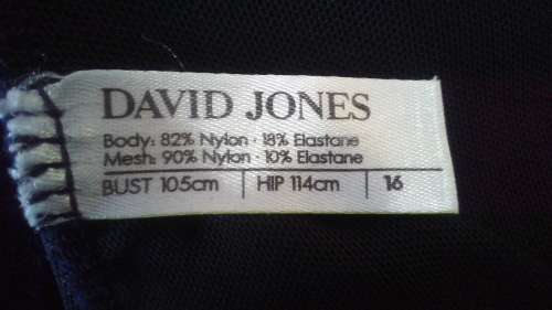 David Jones Classic Navy Blue Onepiece Swimsuit Size 16