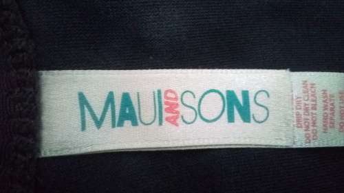Maui and Sons Onepiece Swimsuit Grey, size Large