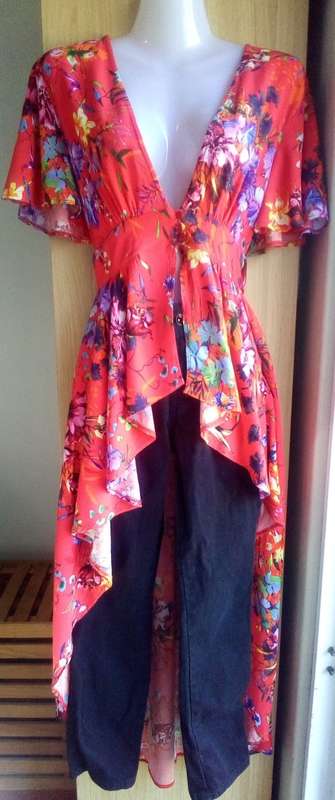 Truworths Tropical Print High Low Dress Size 36