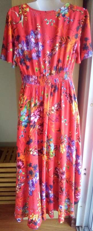 Truworths Tropical Print High Low Dress Size 36