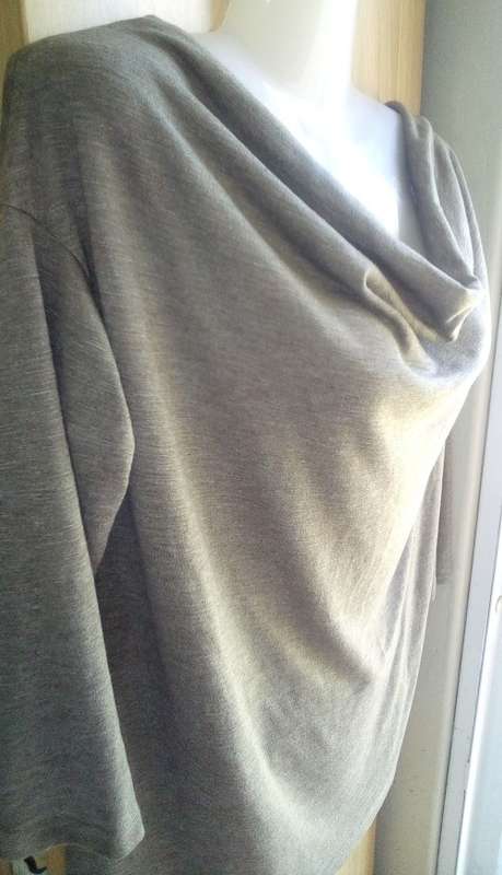 Flattering Top With Cowl Neck in Brown by French Connection Size Small. From Office to Evening Out