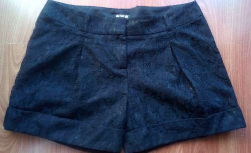 Black Lace Shorts by WWW Size 12