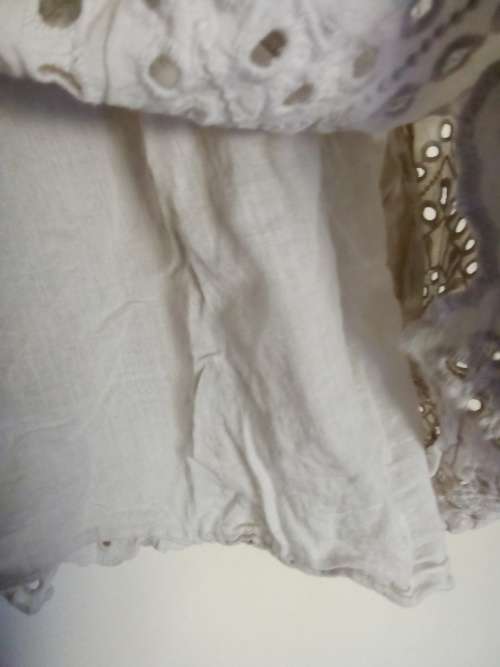 Cream Broderie Anglaise  Dress / Top Size Medium