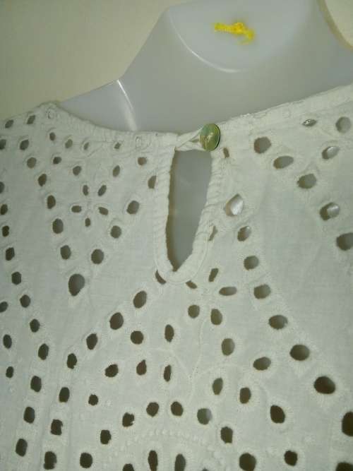 Cream Broderie Anglaise  Dress / Top Size Medium