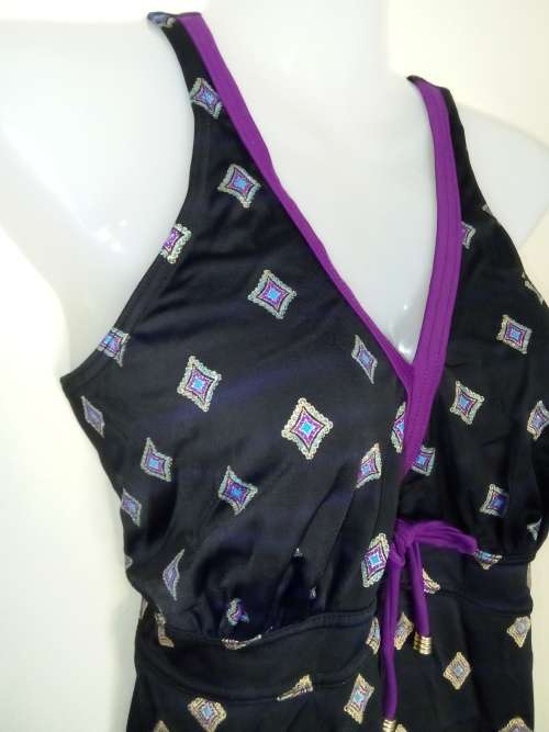 Swimsuit Dress Navy Blue Plus size 46
