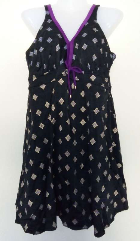 Swimsuit Dress Navy Blue Plus size 46