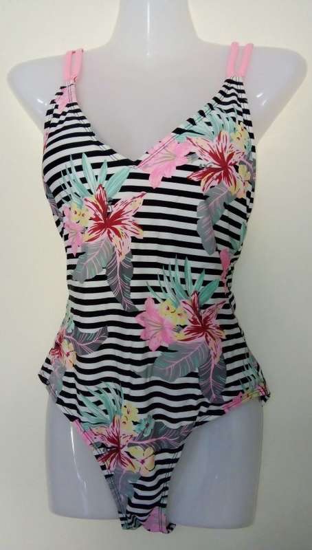 Strappy Swimsuit with Tropical Print by Edition Size 12