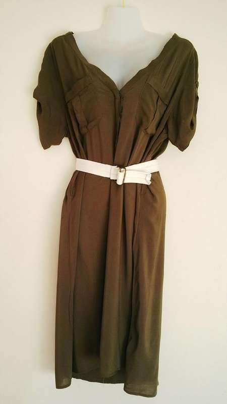 Olive Green shirt dress Size Medium- Large