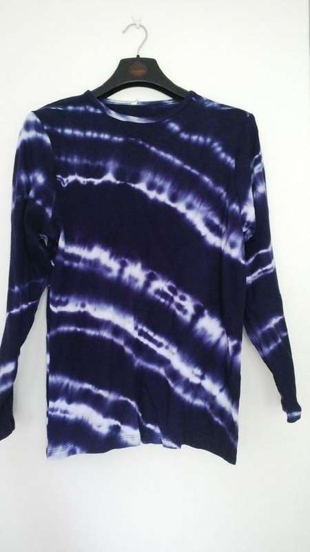 Long sleeved Tie Dye T shirts By Freedom dark blue/ purple  Size small