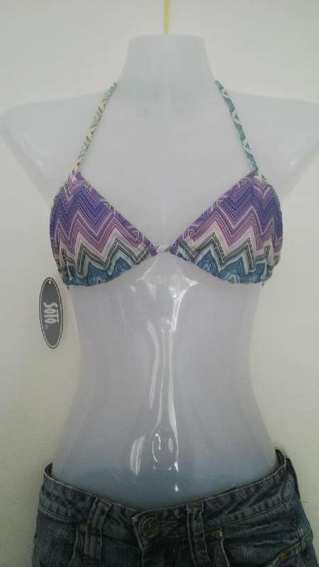 #Summer Lilac stripe patterned bikini top by Soto Size Small