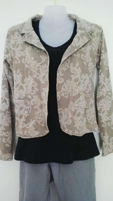 Beige Jacket by Purple Daisy Clothing Size Medium