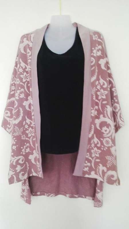 Dusky Pink Kimono / Dressing Gown by Purple Daisy Clothing Size Large