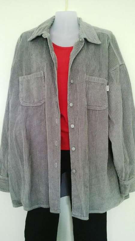 Grey Corduroy Jacket / Shirt by Fresh Produce Size XL