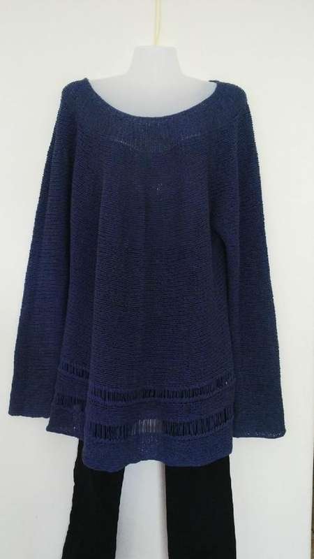 Beautiful Blue  Quality Knitted Jersey by Jaeger Size Large