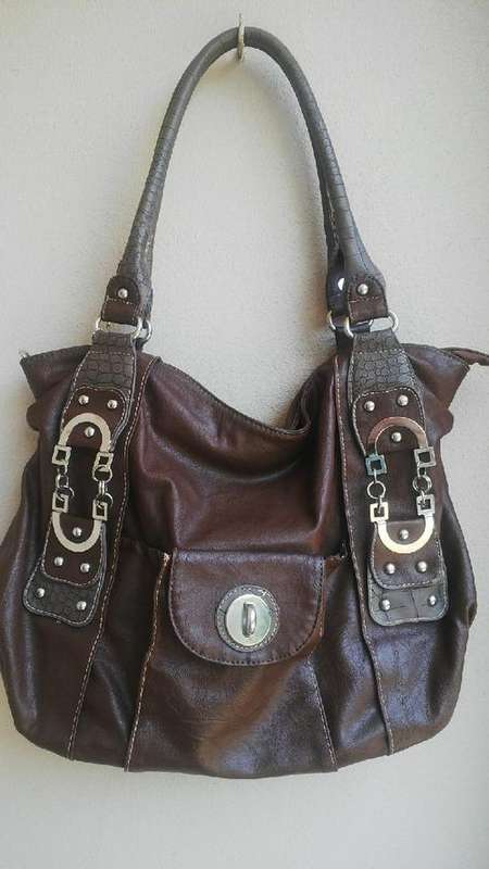 Large brown Faux Leather Shouulder bag by Miland